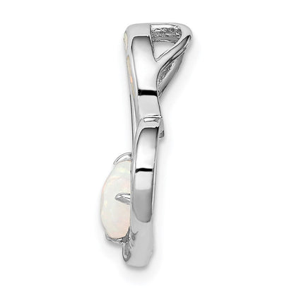Sterlingsilber Rhodiniert Erzeugt Opal Herz Kette Anhänger