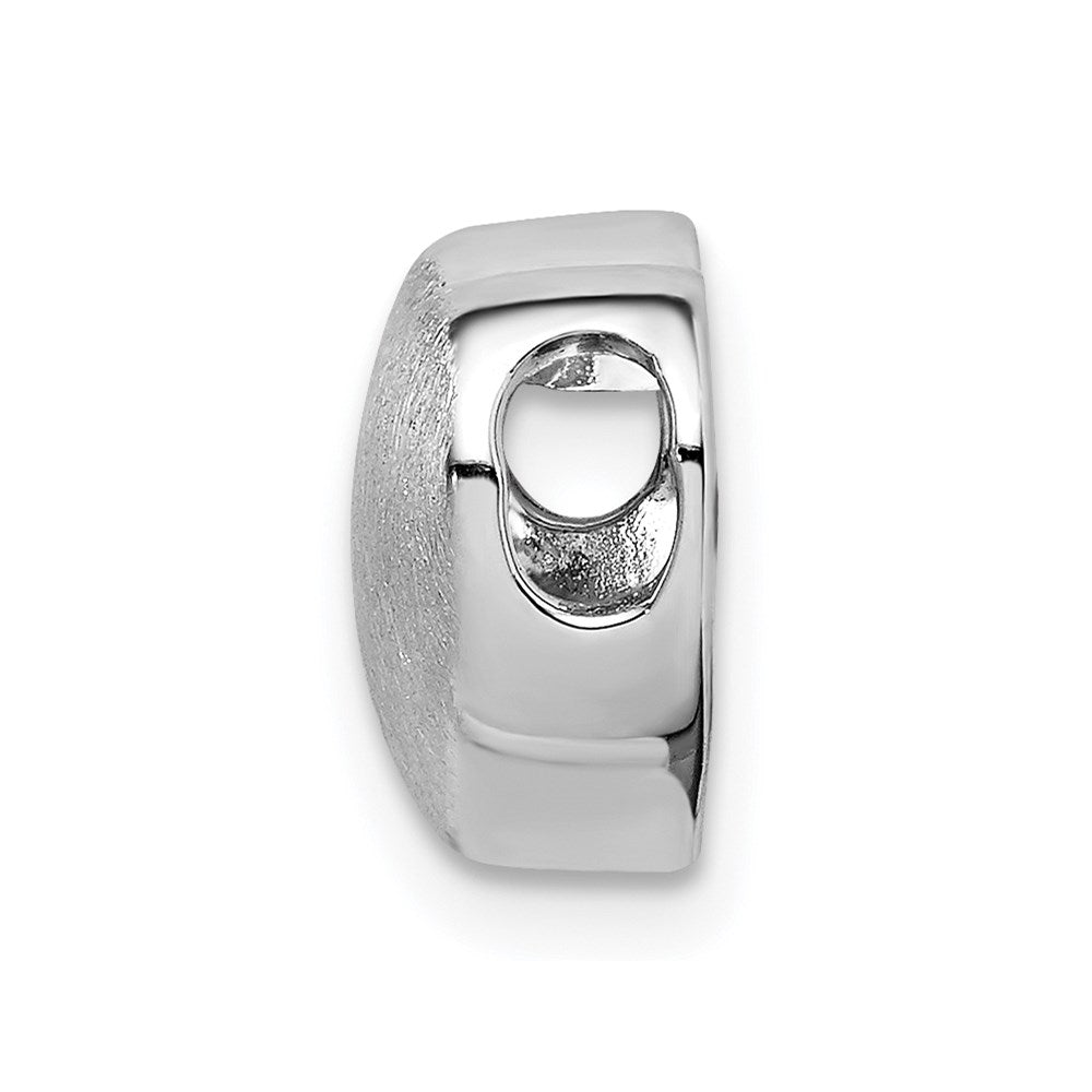 Sterlingsilber Rhodiniert Scratch Finish Herz Kette Anhänger