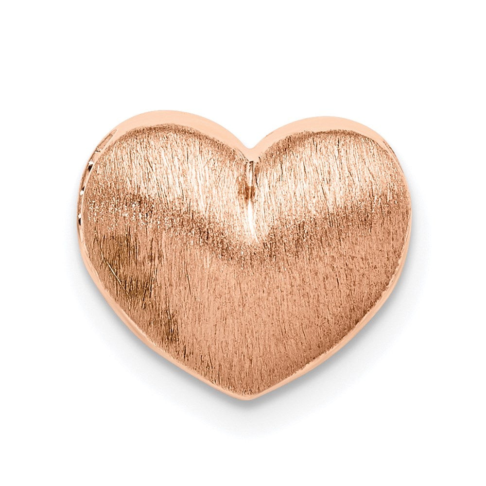 Sterlingsilber Rose Vergoldet Scratch Finish Herz Kette Anhänger