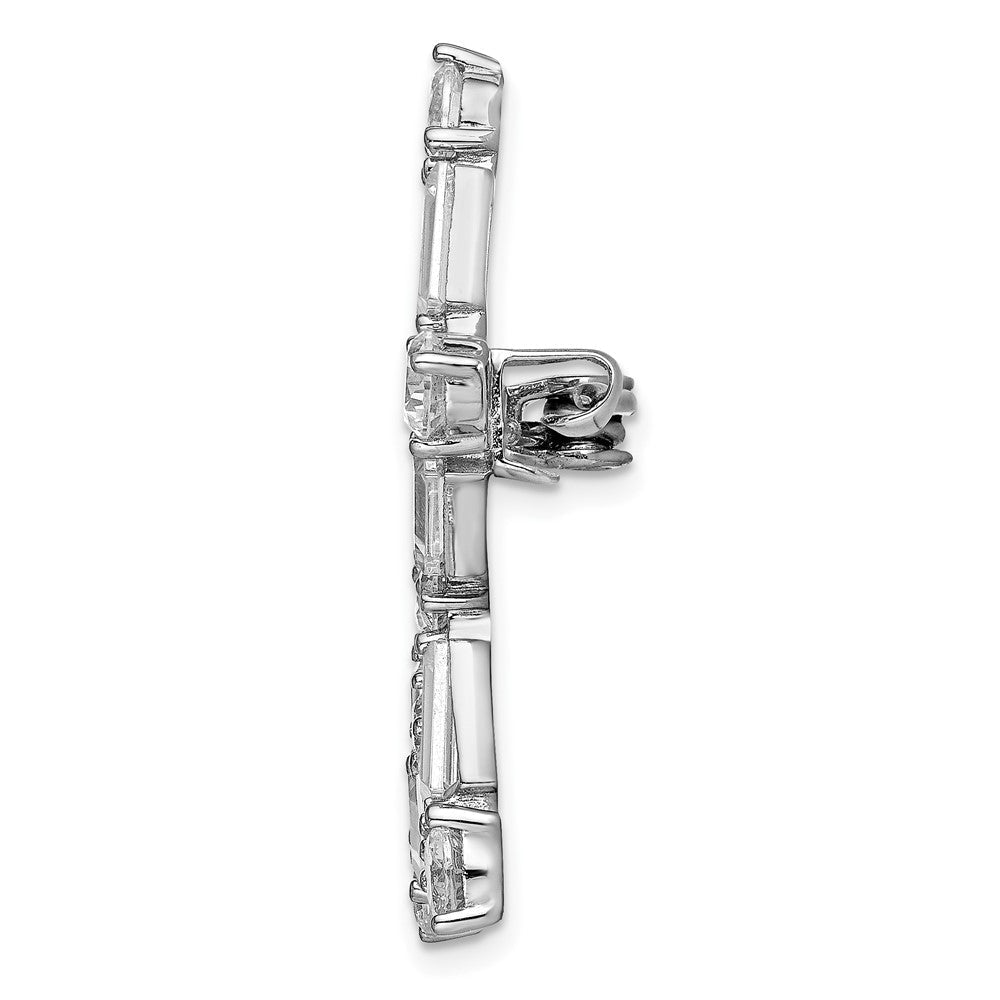 Sterlingsilber Rhodiniert Zirkonia Stern Brosche