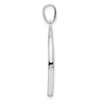 Sterlingsilber Poliert Rotating Plättchen Anhänger