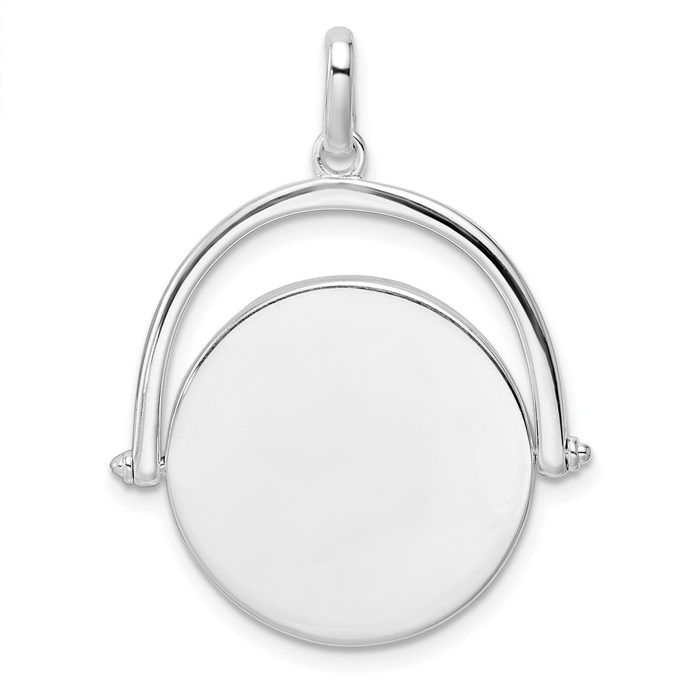 Sterlingsilber Poliert Rotating Plättchen Anhänger