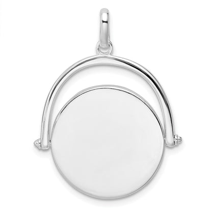 Sterlingsilber Poliert Rotating Plättchen Anhänger
