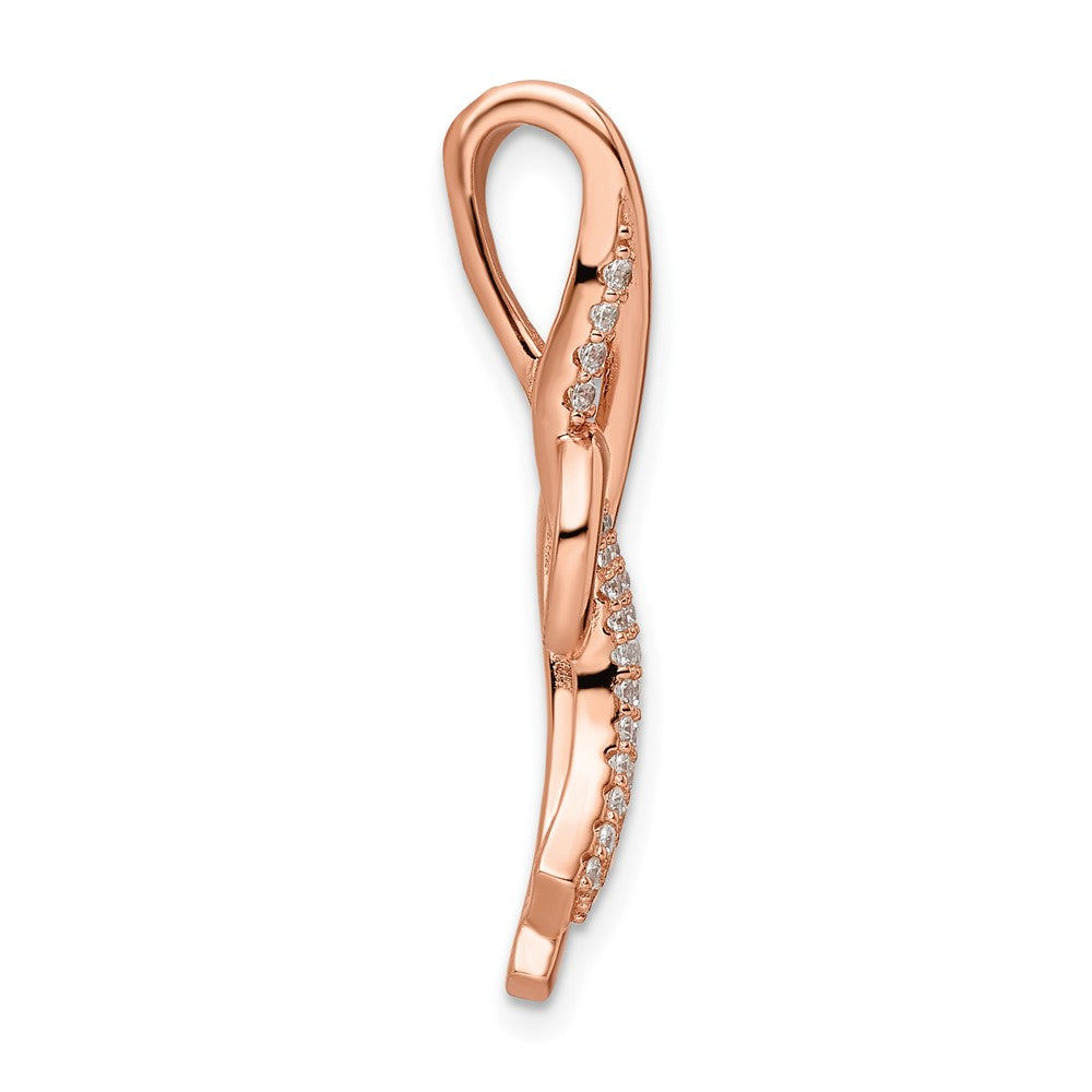 Sterlingsilber Zirkonia Roséfarben Anhänger