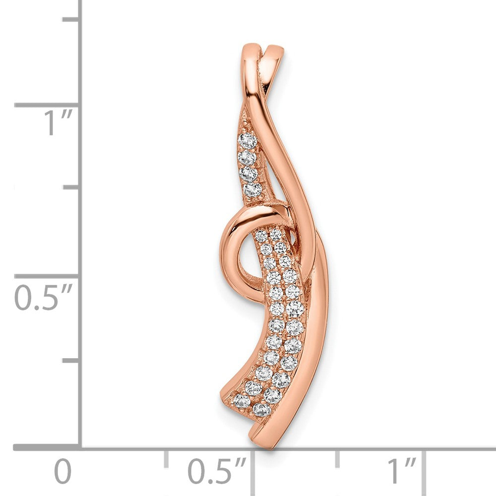 Sterlingsilber Zirkonia Roséfarben Anhänger