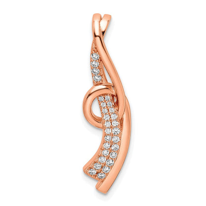 Sterlingsilber Zirkonia Roséfarben Anhänger