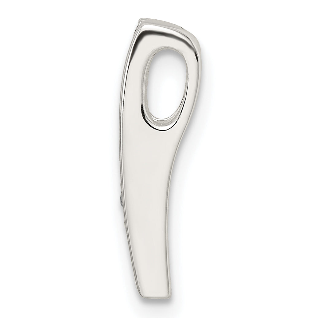 Sterlingsilber Poliert Zirkonia Kette Anhänger