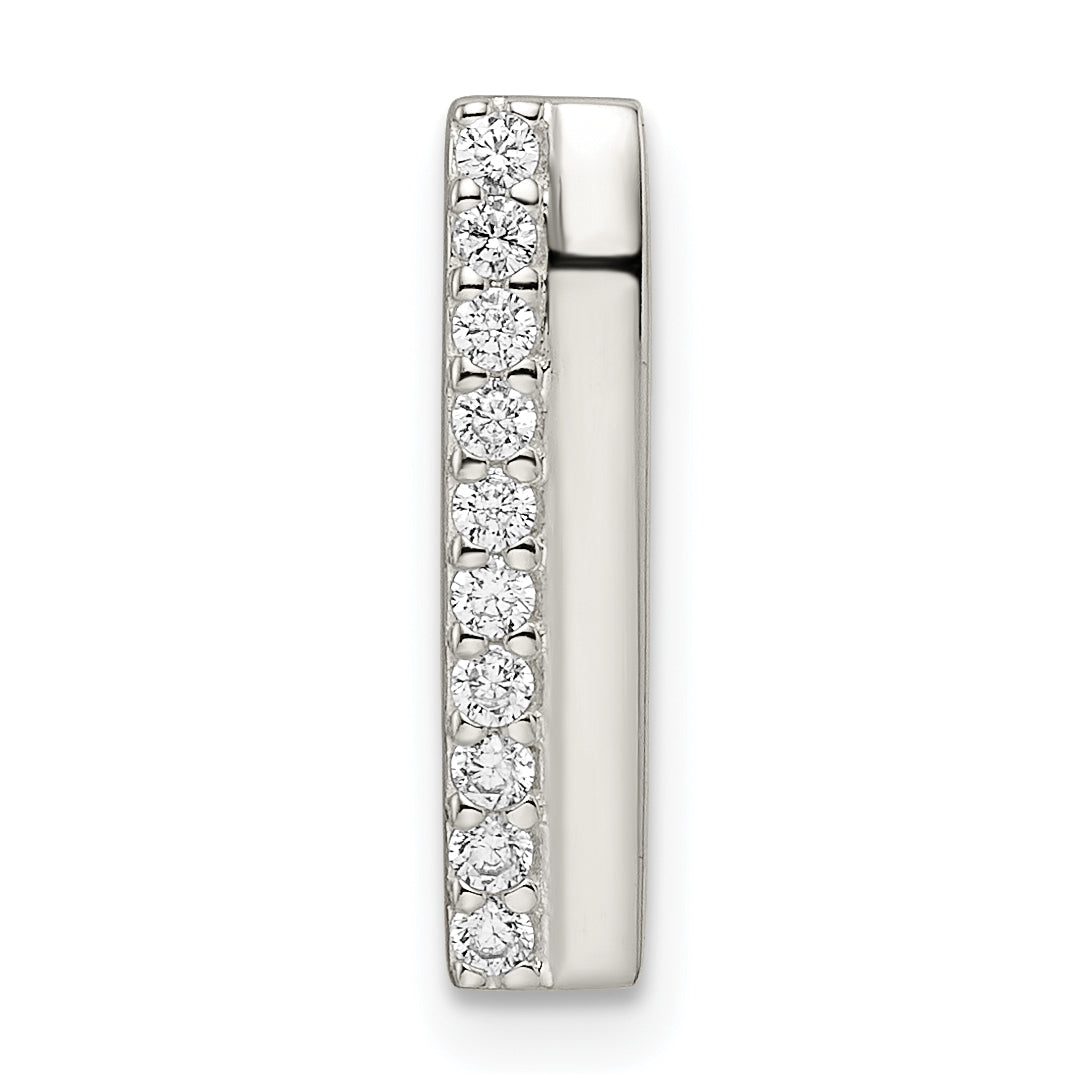 Sterlingsilber Poliert Zirkonia Kette Anhänger