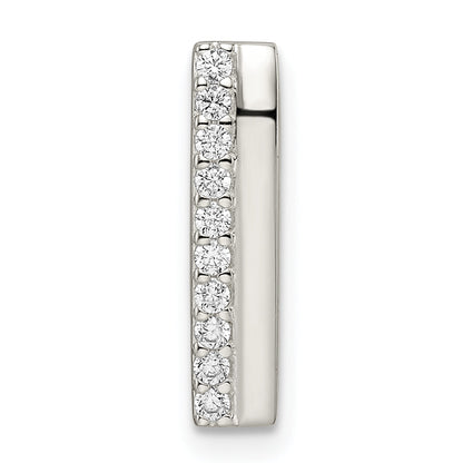 Sterlingsilber Poliert Zirkonia Kette Anhänger
