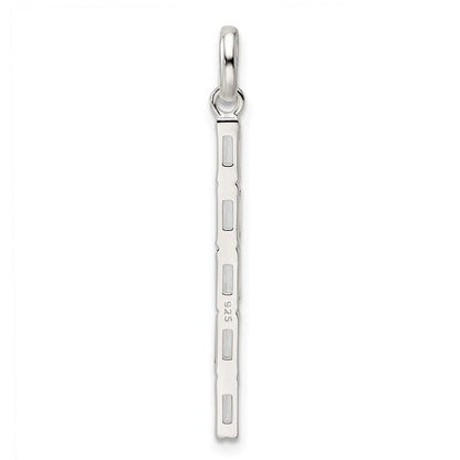Sterlingsilber Poliert Zirkonia Stab Anhänger