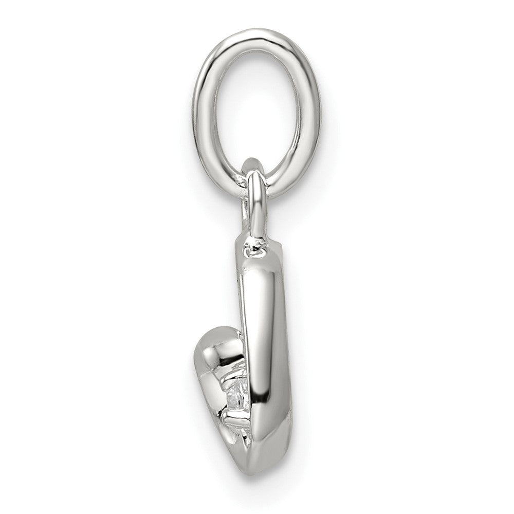 Sterlingsilber Zirkonia Herz Anhänger