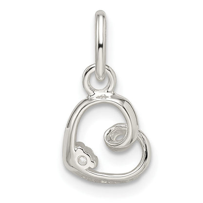 Sterlingsilber Zirkonia Herz Anhänger