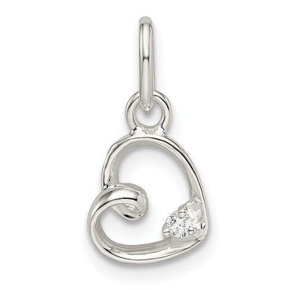 Sterlingsilber Zirkonia Herz Anhänger
