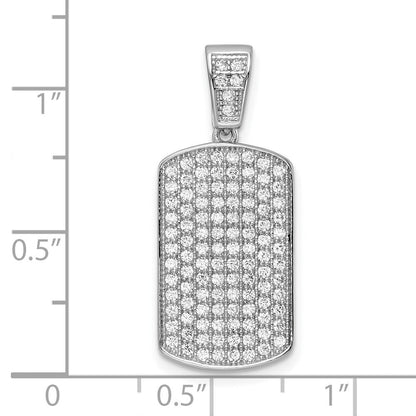 Sterlingsilber Rhodiniert Poliert Zirkonia Anhänger