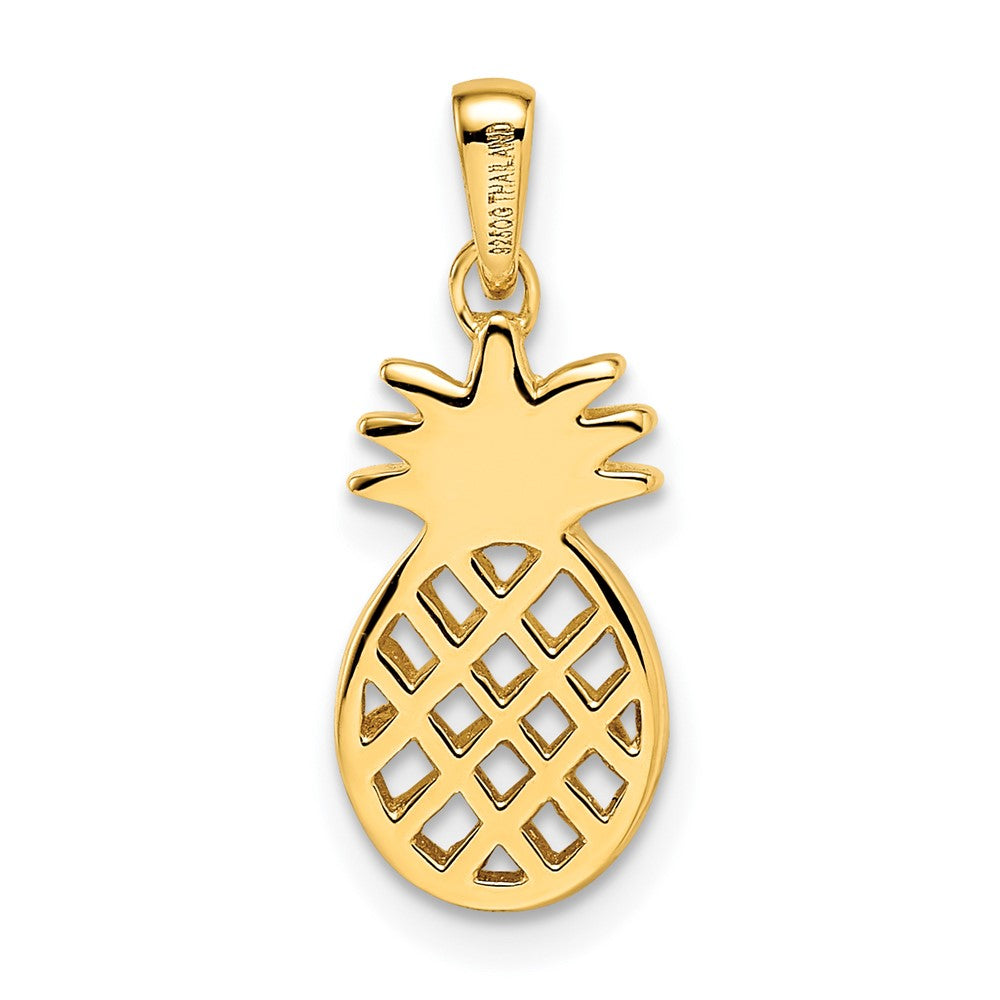 Ss/vergoldet Sterlingsilber Vergoldet Pineapple Anhänger