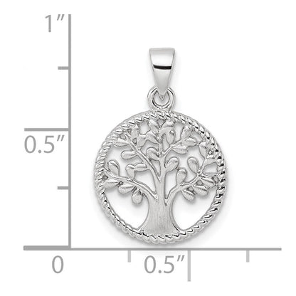 Sterlingsilber Rhodiniert Baum Anhänger