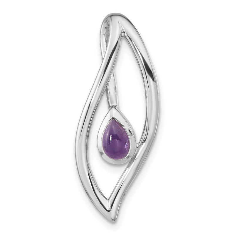Sterlingsilber Rhodiniert Tropfen Amethyst Fantasie Anhänger