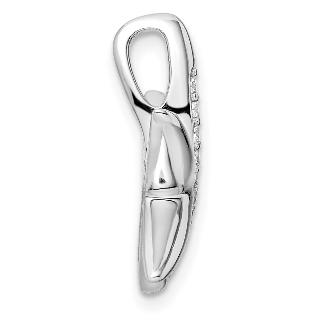 Sterlingsilber Rhodiniert Zirkonia Seestern Anhänger