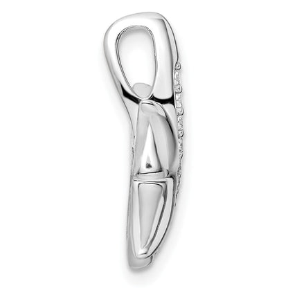 Sterlingsilber Rhodiniert Zirkonia Seestern Anhänger