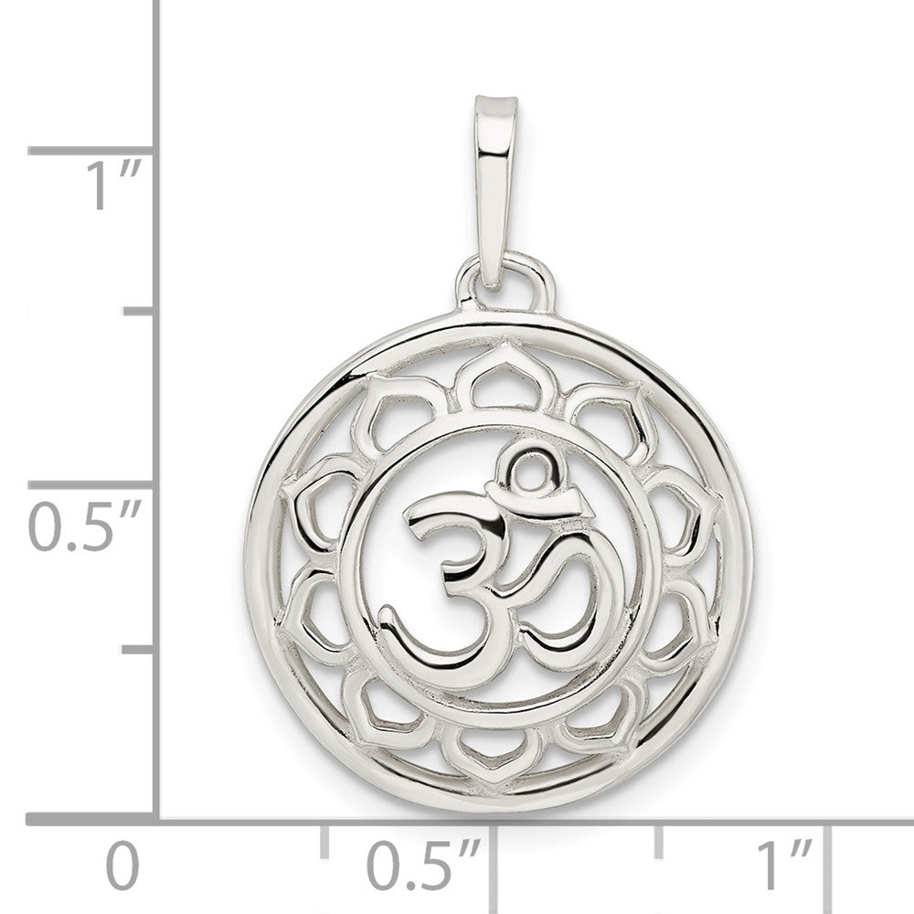 Sterlingsilber Filigran Om Spirituality Anhänger