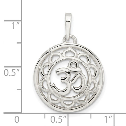 Sterlingsilber Filigran Om Spirituality Anhänger