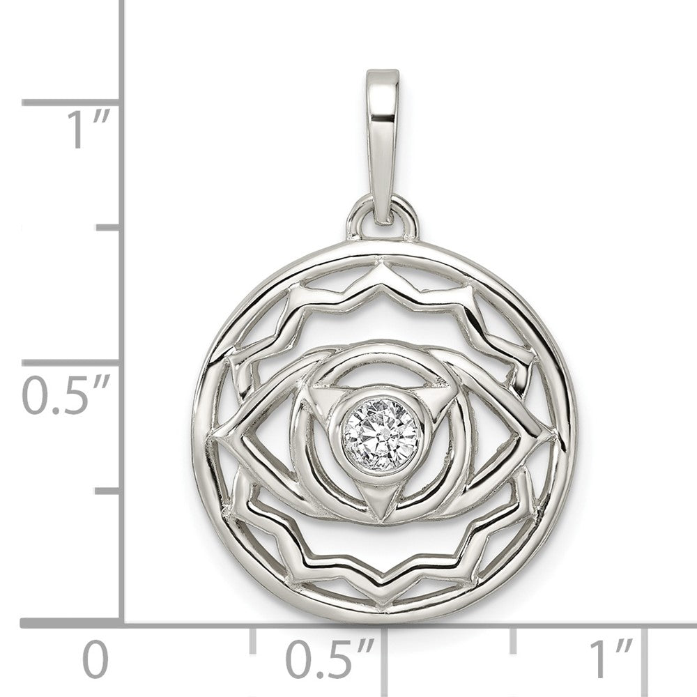 Sterlingsilber Zirkonia Third Auge Chakra Filigran Anhänger