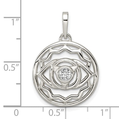 Sterlingsilber Zirkonia Third Auge Chakra Filigran Anhänger