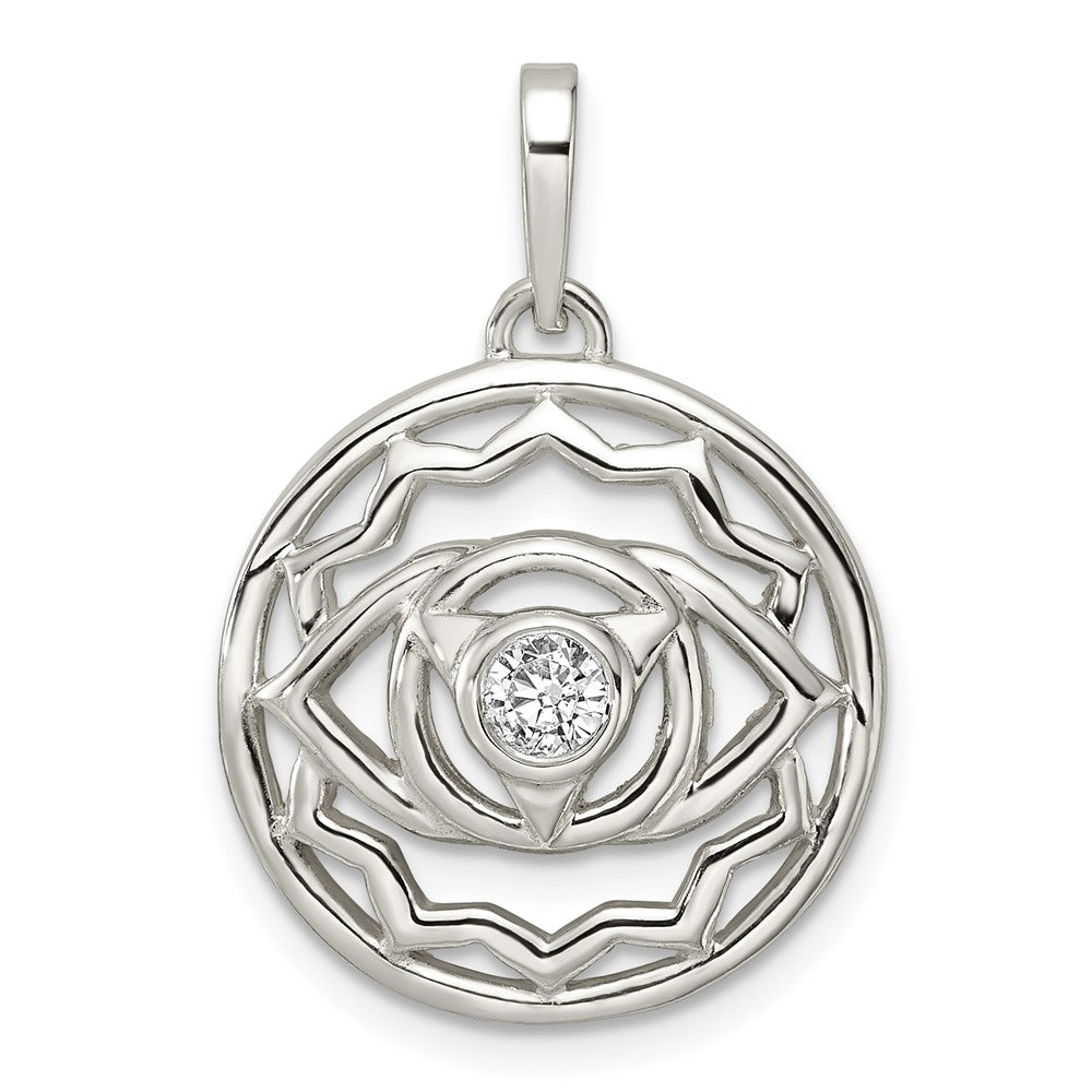 Sterlingsilber Zirkonia Third Auge Chakra Filigran Anhänger