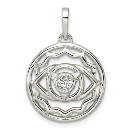 Sterlingsilber Zirkonia Third Auge Chakra Filigran Anhänger