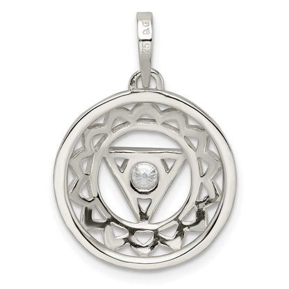 Sterlingsilber Zirkonia Throat Chakra Filigran Anhänger