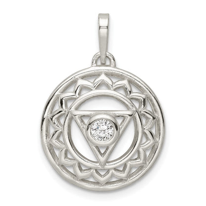 Sterlingsilber Zirkonia Throat Chakra Filigran Anhänger