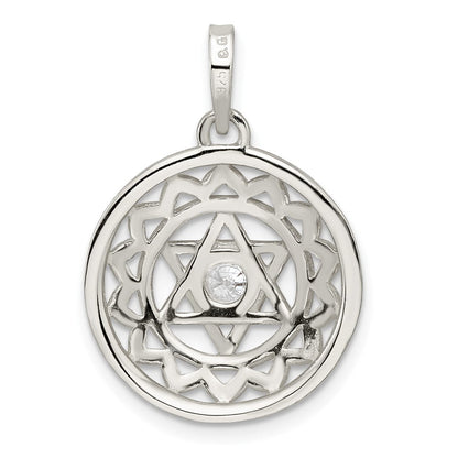 Sterlingsilber Zirkonia Herz Chakra Filigran Anhänger