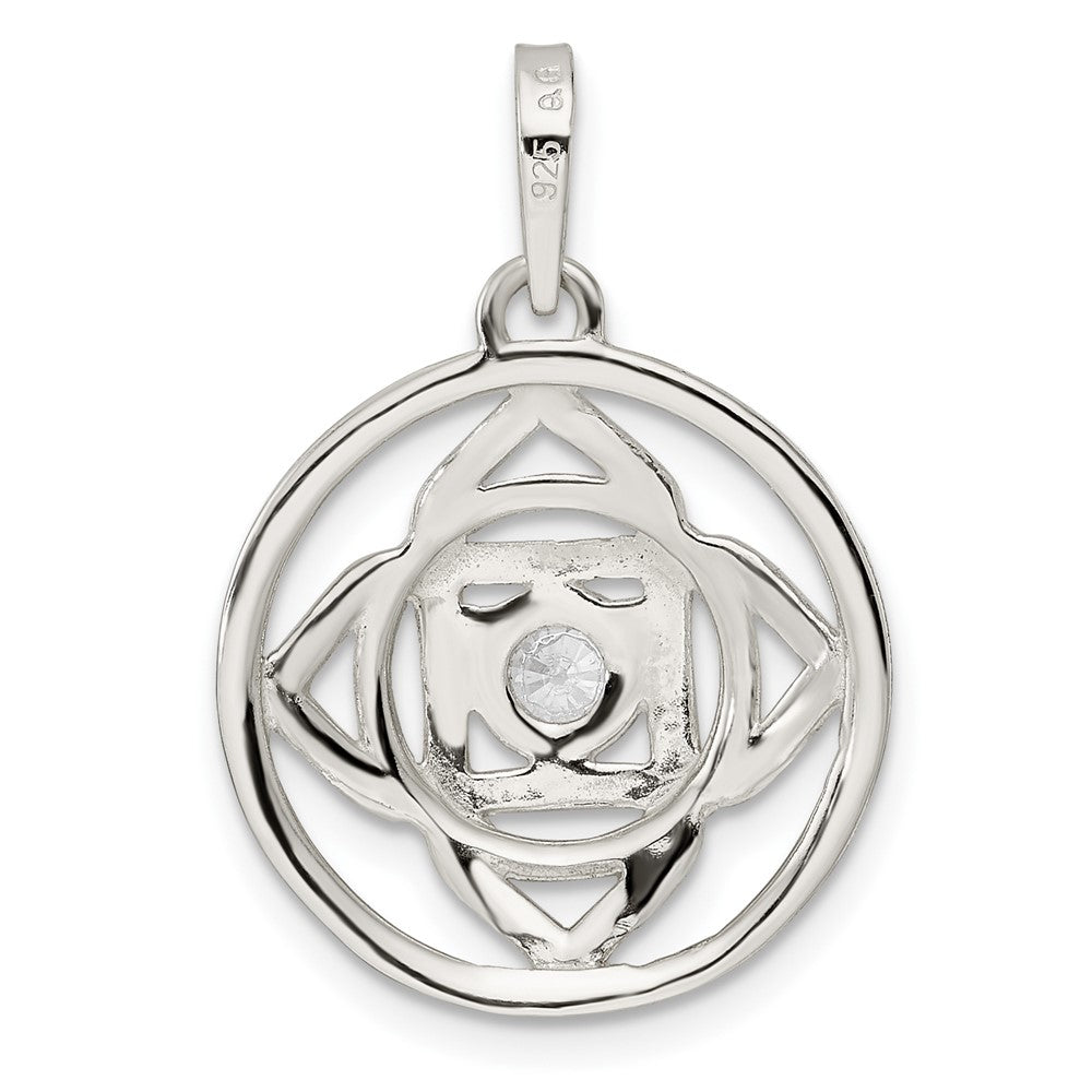 Sterlingsilber Zirkonia Root Chakra Filigran Anhänger