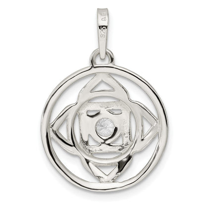 Sterlingsilber Zirkonia Root Chakra Filigran Anhänger