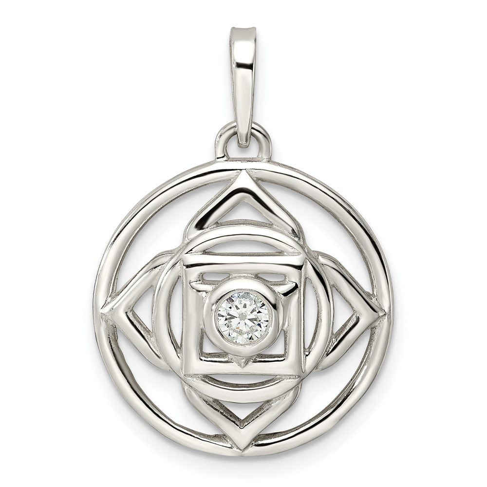 Sterlingsilber Zirkonia Root Chakra Filigran Anhänger