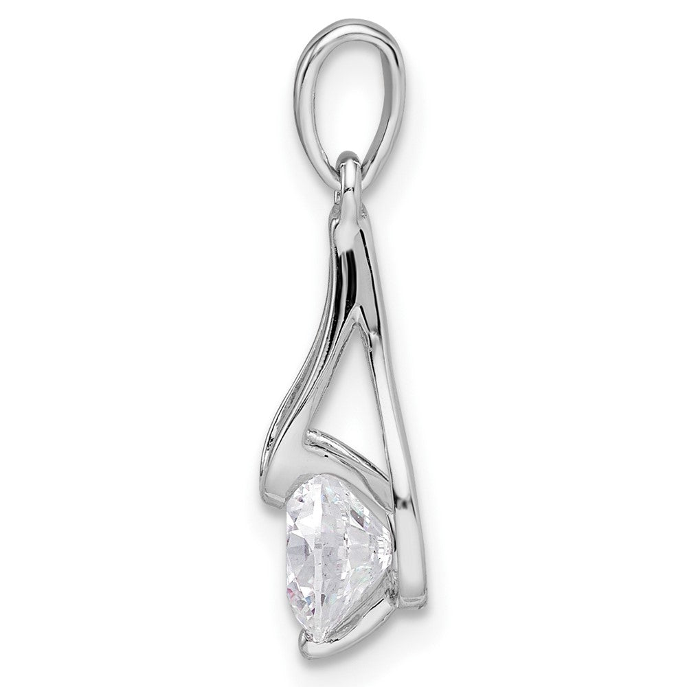 Sterlingsilber Rhodiniert Zirkonia Anhänger