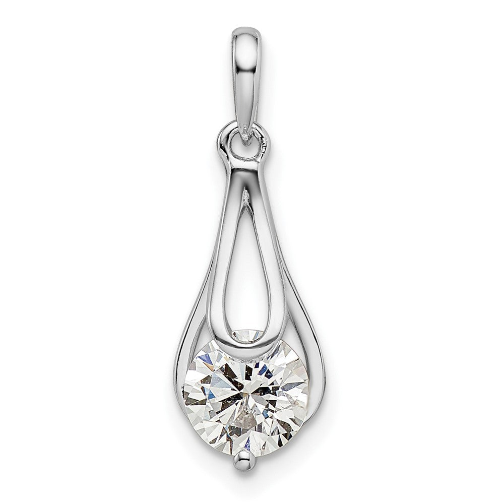Sterlingsilber Rhodiniert Zirkonia Anhänger
