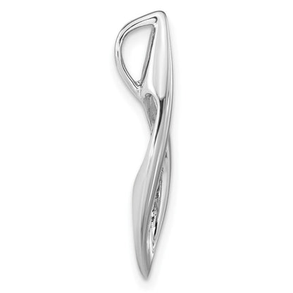 Sterlingsilber Rhodiniert Poliert Fantasie Diamant Kette Anhänger