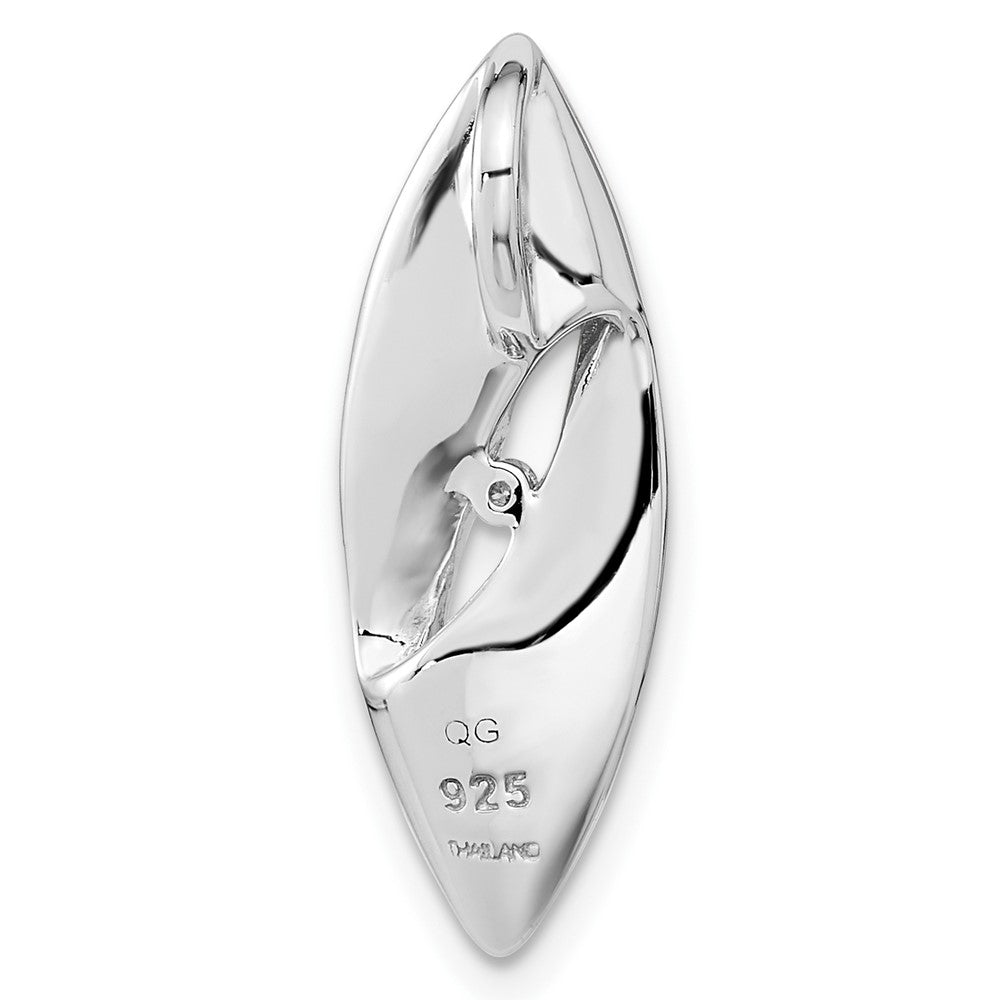 Sterlingsilber Rhodiniert Poliert Fantasie Diamant Kette Anhänger
