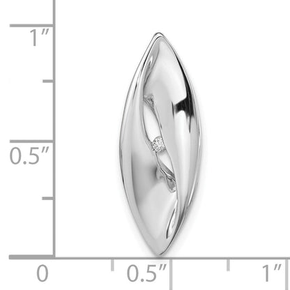 Sterlingsilber Rhodiniert Poliert Fantasie Diamant Kette Anhänger