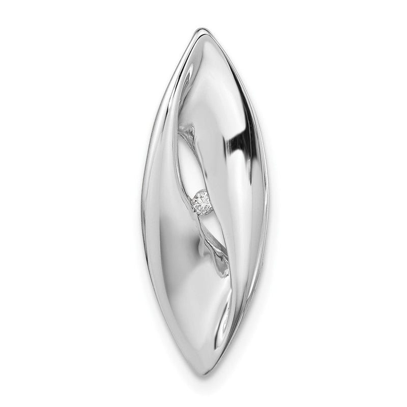 Sterlingsilber Rhodiniert Poliert Fantasie Diamant Kette Anhänger