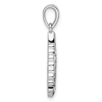 Sterlingsilber Rhodiniert Zirkonia Tropfen Anhänger
