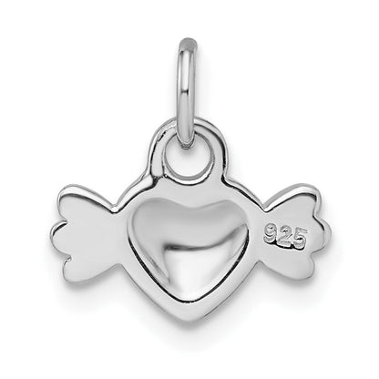 Sterlingsilber Rhodiniert Rosa Preciosa Kristall Herz Candy Anhänger