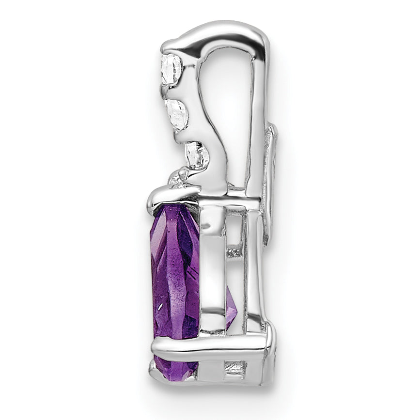 Sterlingsilber Sterlingsilver Rhodplat.79am/wt Amethyst & Weiß Topas Anhänger