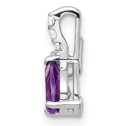 Sterlingsilber Sterlingsilver Rhodplat.79am/wt Amethyst & Weiß Topas Anhänger