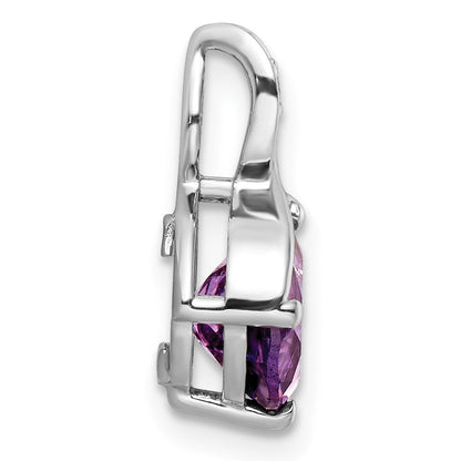 Sterlingsilber Ss Rhodiniert Kreis 1.86tw Amethyst/white Topas Anhänger