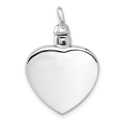 Sterlingsilber Rhodiniert Emaille Herz mit Paw Druck Ash Halter Anhänger