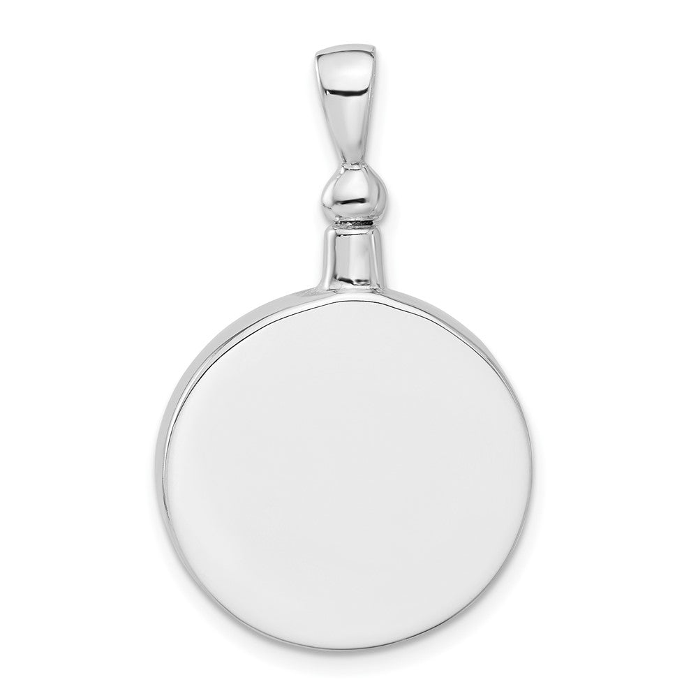 Sterlingsilber Rhodiniert Emaille Rund Paw Druck Ash Halter Anhänger