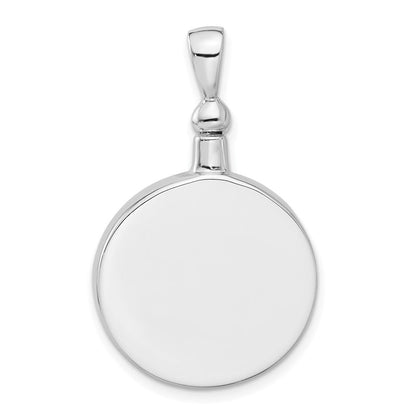 Sterlingsilber Rhodiniert Emaille Rund Paw Druck Ash Halter Anhänger