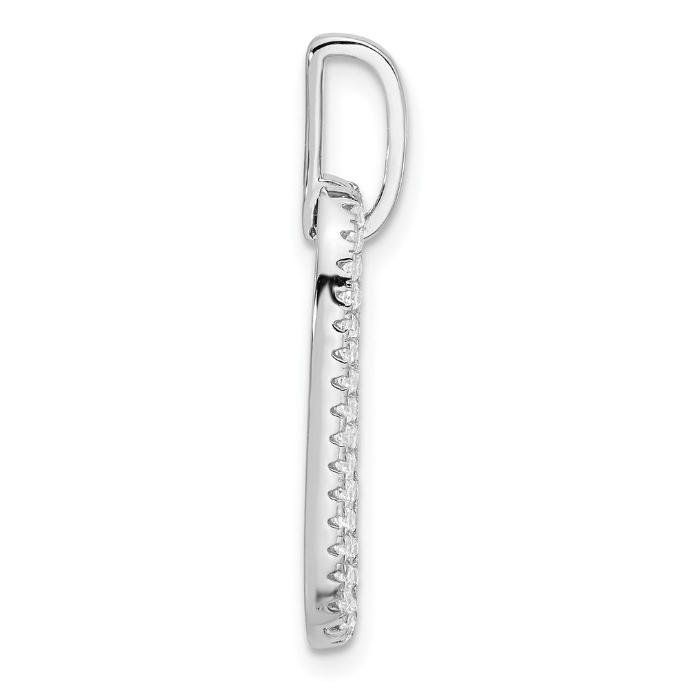 Sterlingsilber Rhodiniert mit Mikro Pavé Zirkonia Anhänger